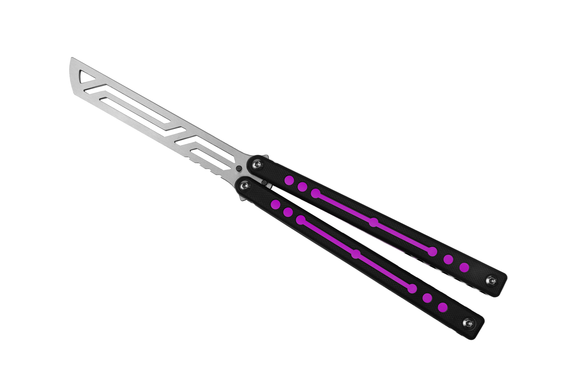 purple Nautilus V2 Butterfly Knife trainer balisong