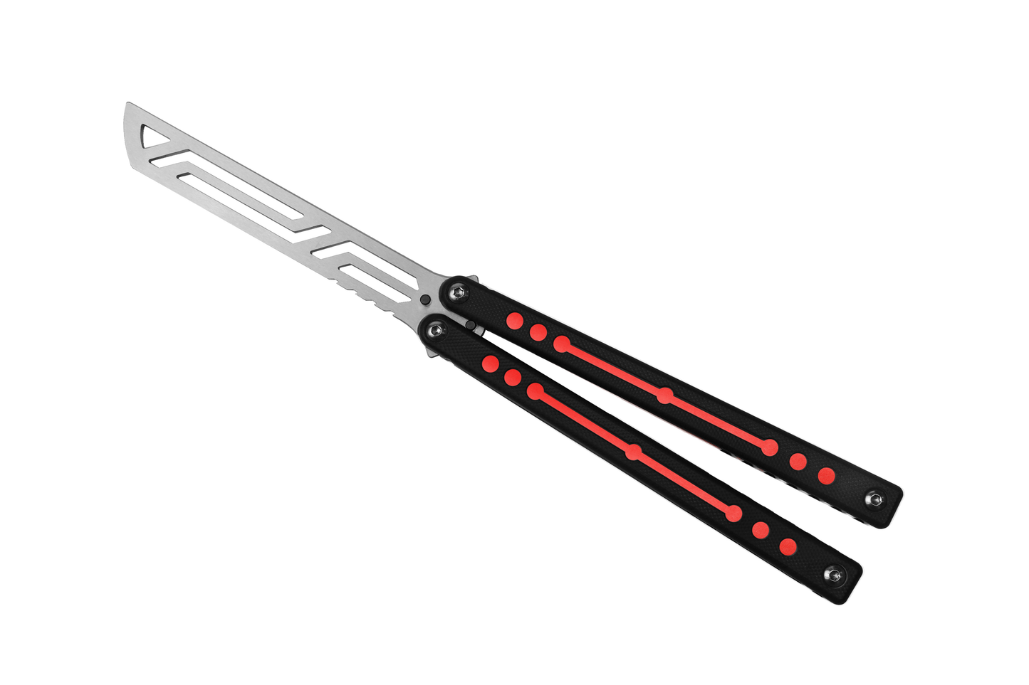 red Nautilus V2 Butterfly Knife trainer balisong