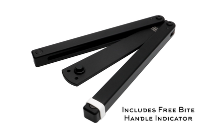 Squiddy-b balisong butterfly knife trainer fidget toy in open position