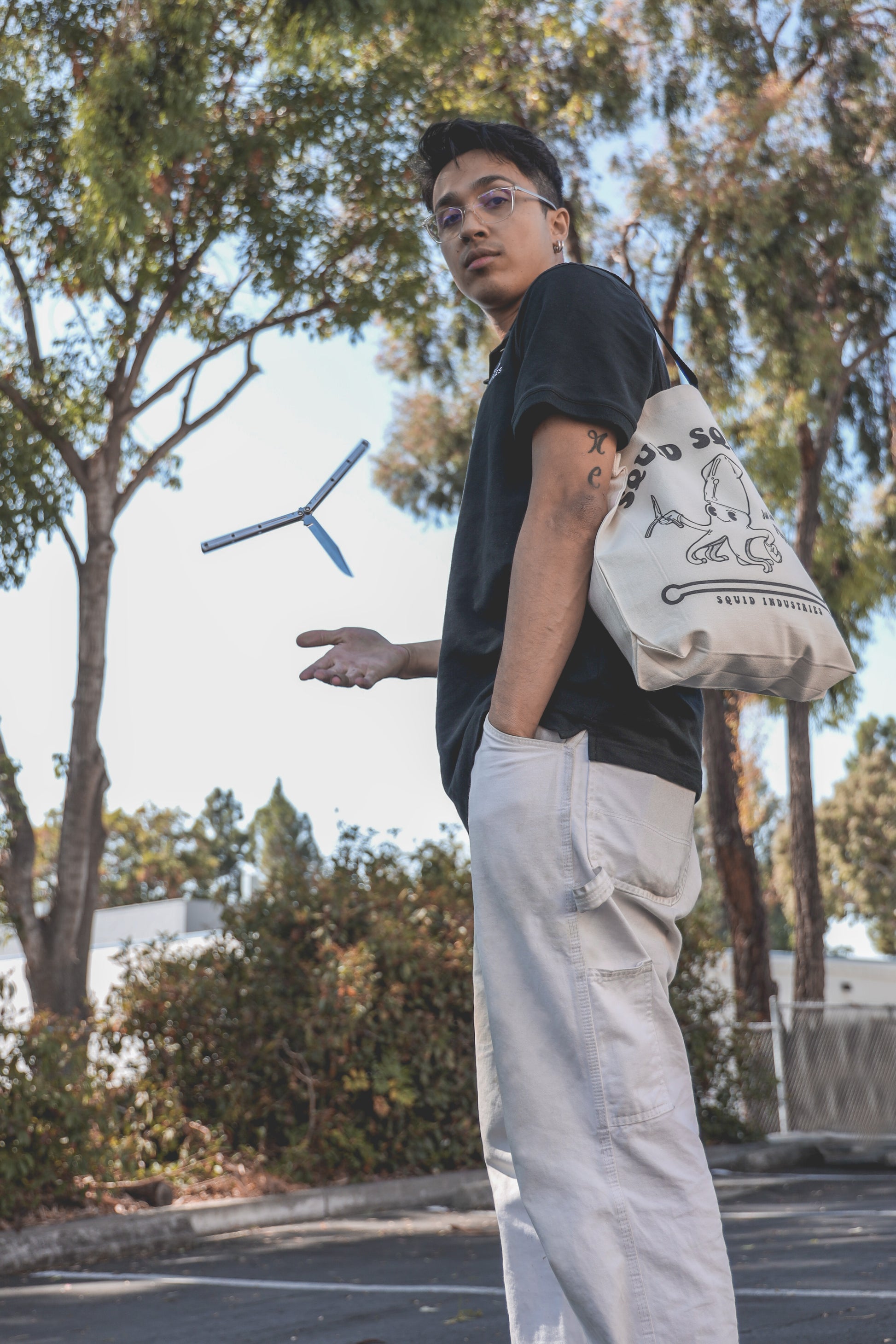 squid indsutries flipping squid tote bag