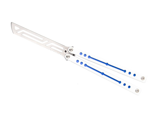 winter blue nautilus v2 balisong butterfly knife trainer g10 