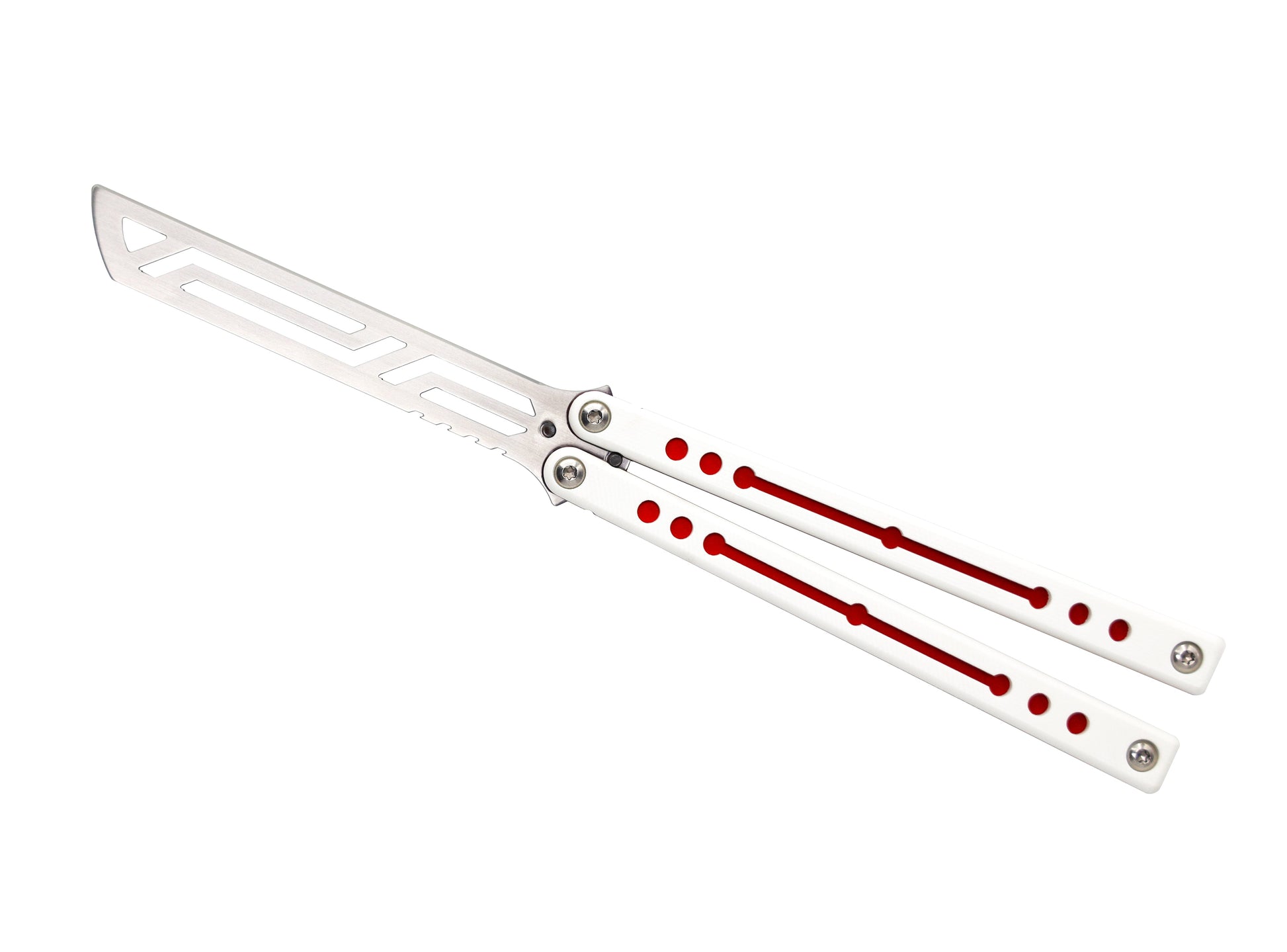 winter red nautilus v2 balisong butterfly knife trainer g10 